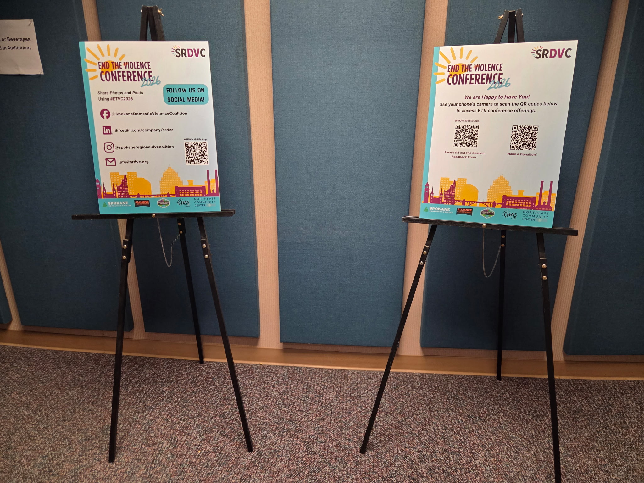 Displays for End the Violence Conference